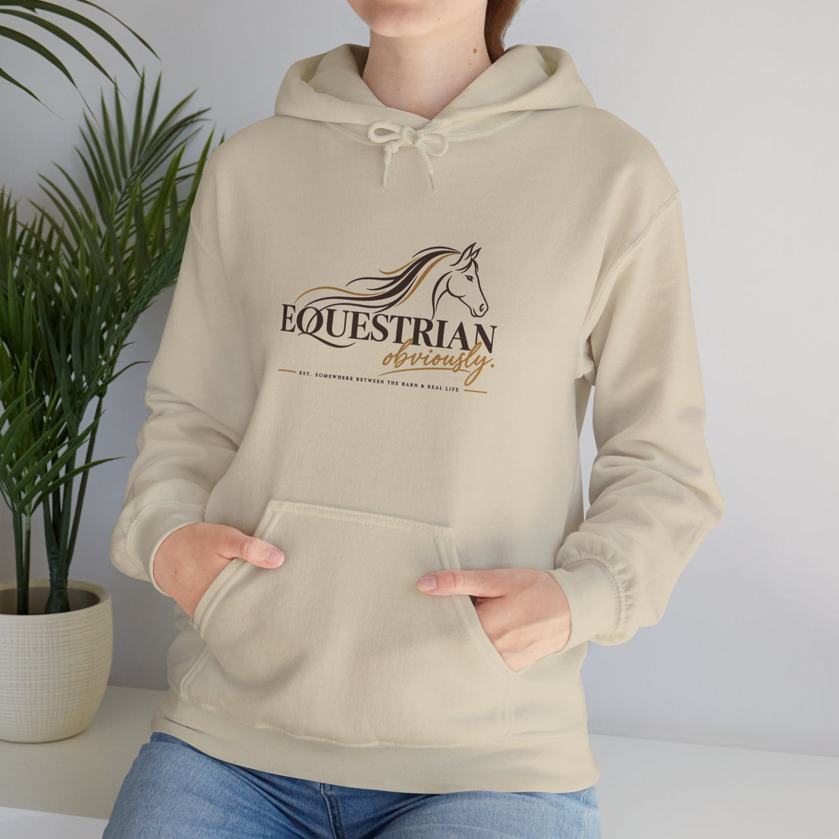 Equestrian Riding Hoodie — Horse Riding Logo Pullover