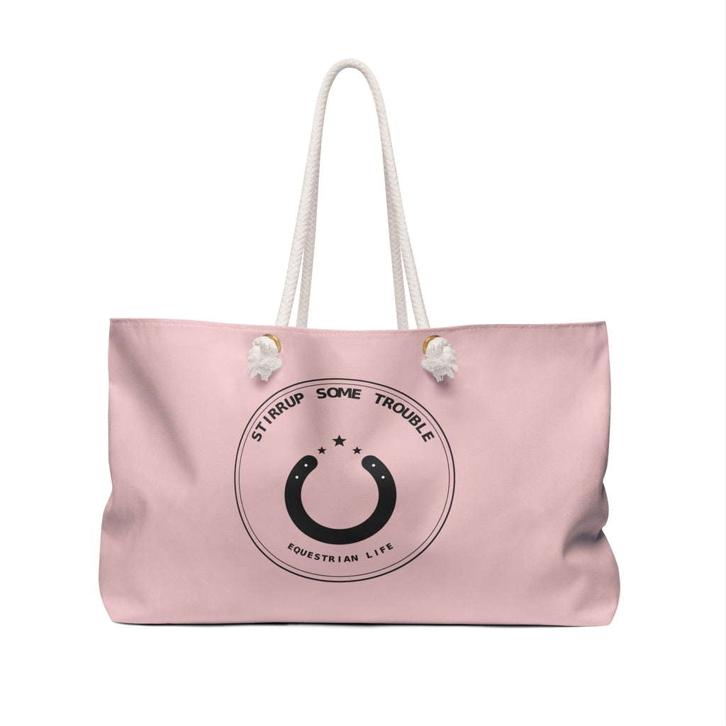 Oversized tan canvas weekender tote bag