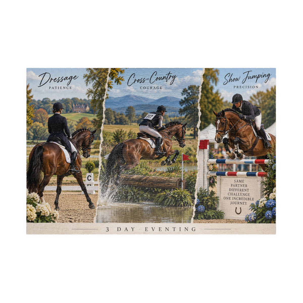 3 Day Eventing Puzzle – 1014 Piece Horse Puzzle | Equestrian Gift for Riders