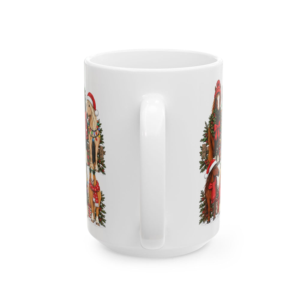 Holiday Horses Christmas Mug 15 oz