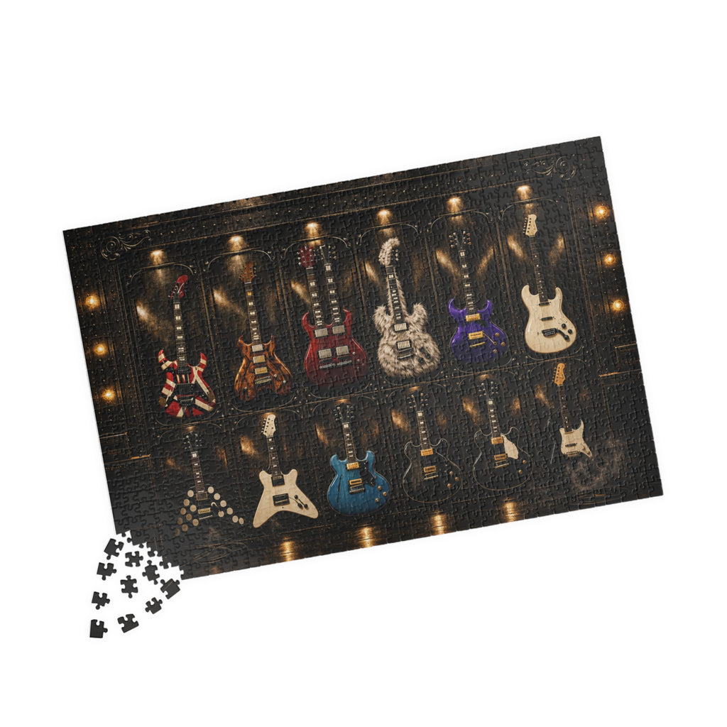 Rock guitar collection jigsaw puzzle artwork