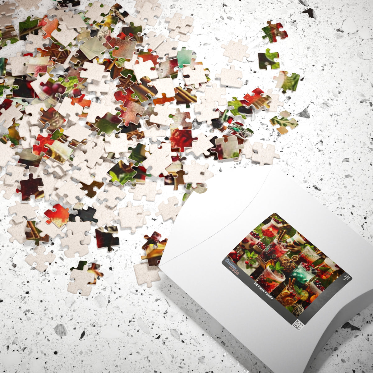 Holiday cocktails jigsaw puzzle artwork