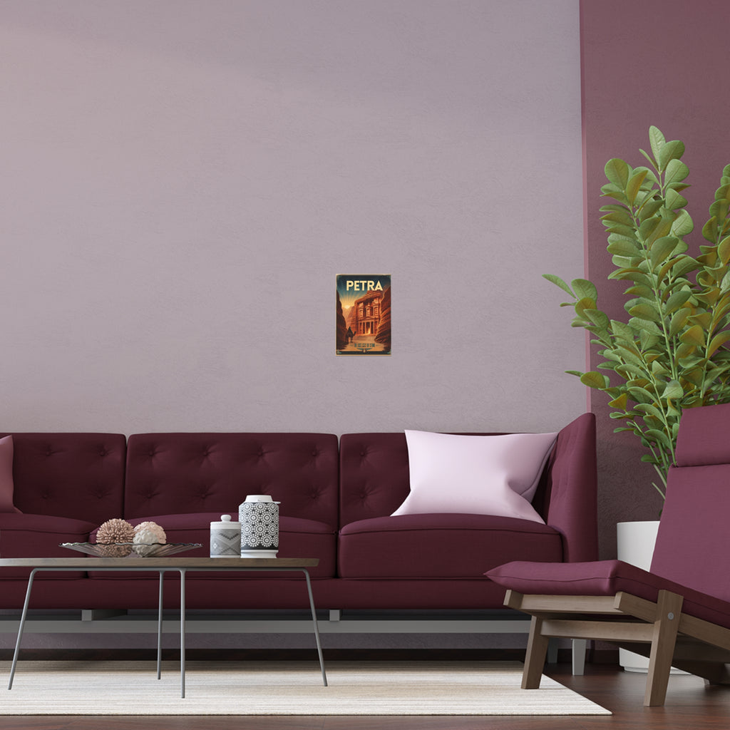 Petra Silk Poster — Vintage Travel Wall Art (Indoor/Outdoor)