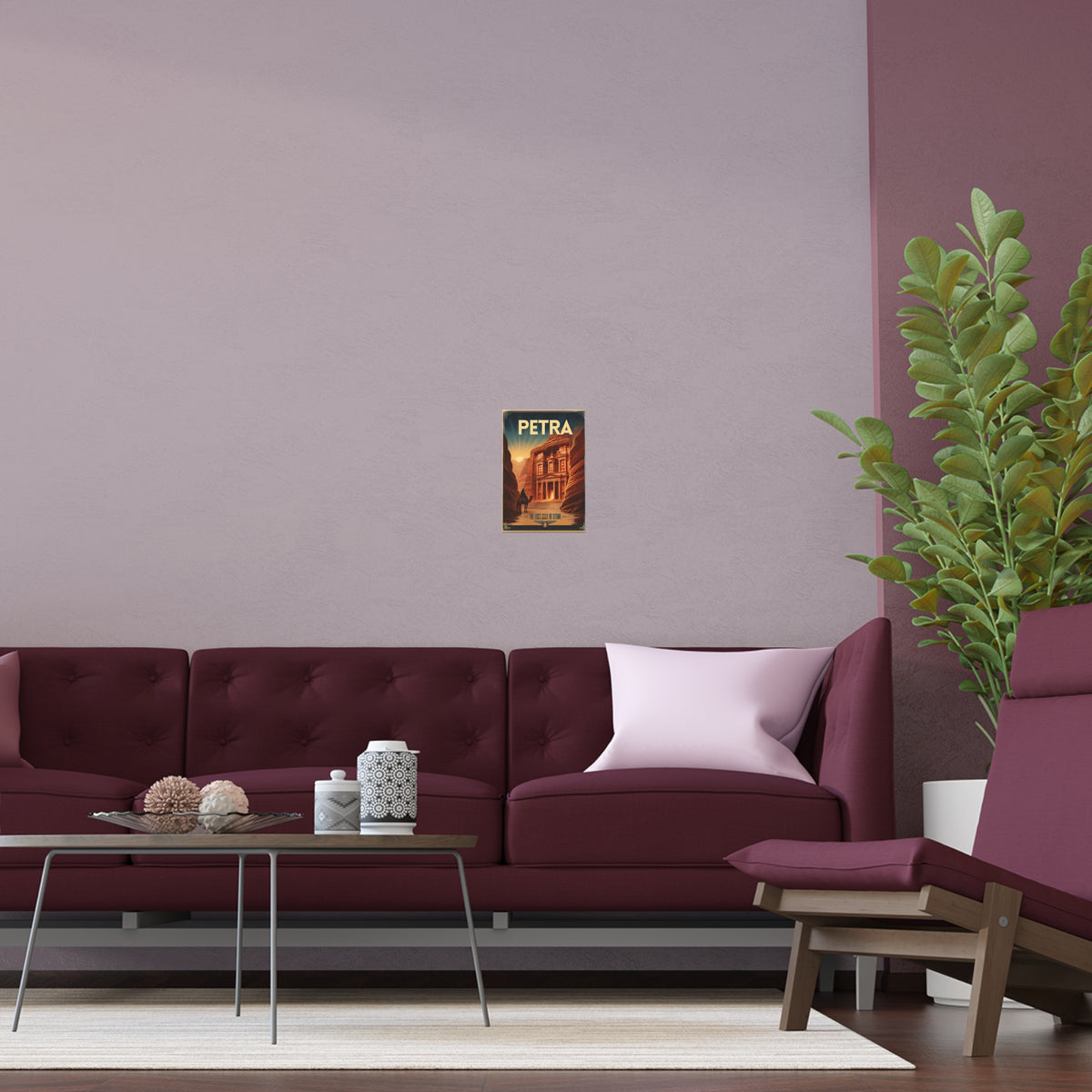 Petra Silk Poster — Vintage Travel Wall Art (Indoor/Outdoor)