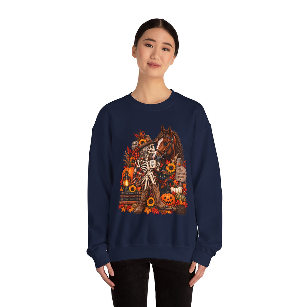 Western Horse Halloween Sweatshirt | Spooky Equestrian Fall Graphic