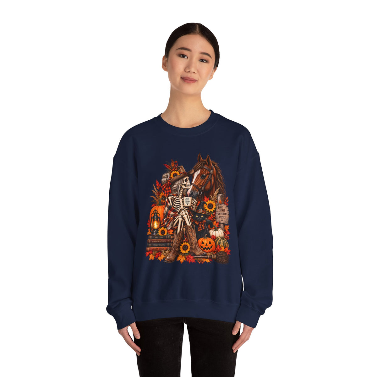 Western Horse Halloween Sweatshirt | Spooky Equestrian Fall Graphic