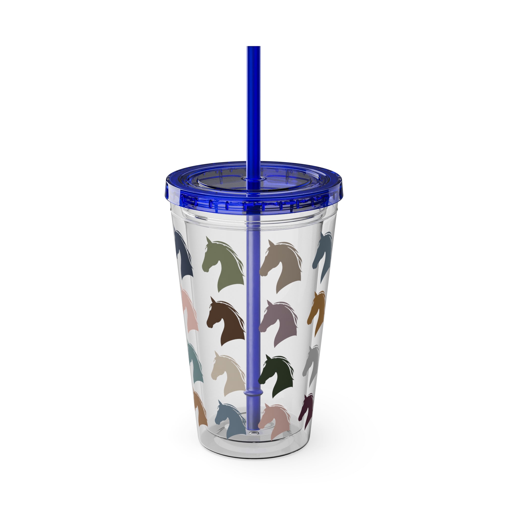 16oz insulated tumbler with horse head pattern