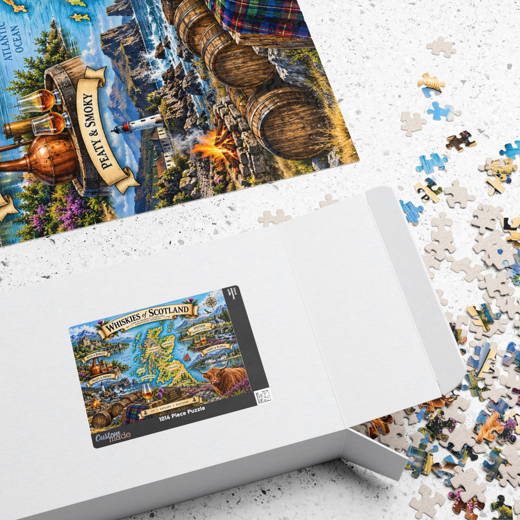 Whiskies of Scotland jigsaw puzzle map