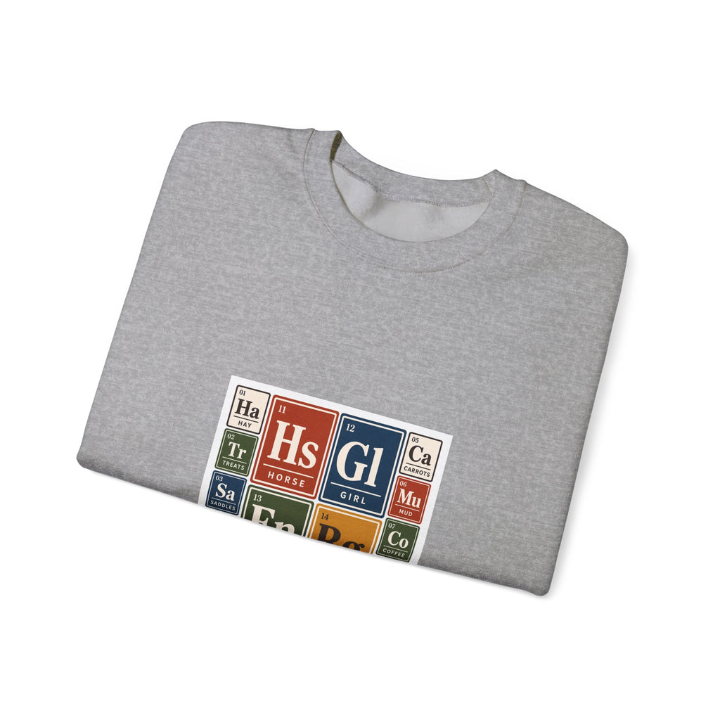 Periodic Table Equestrian Energy Crewneck Sweatshirt