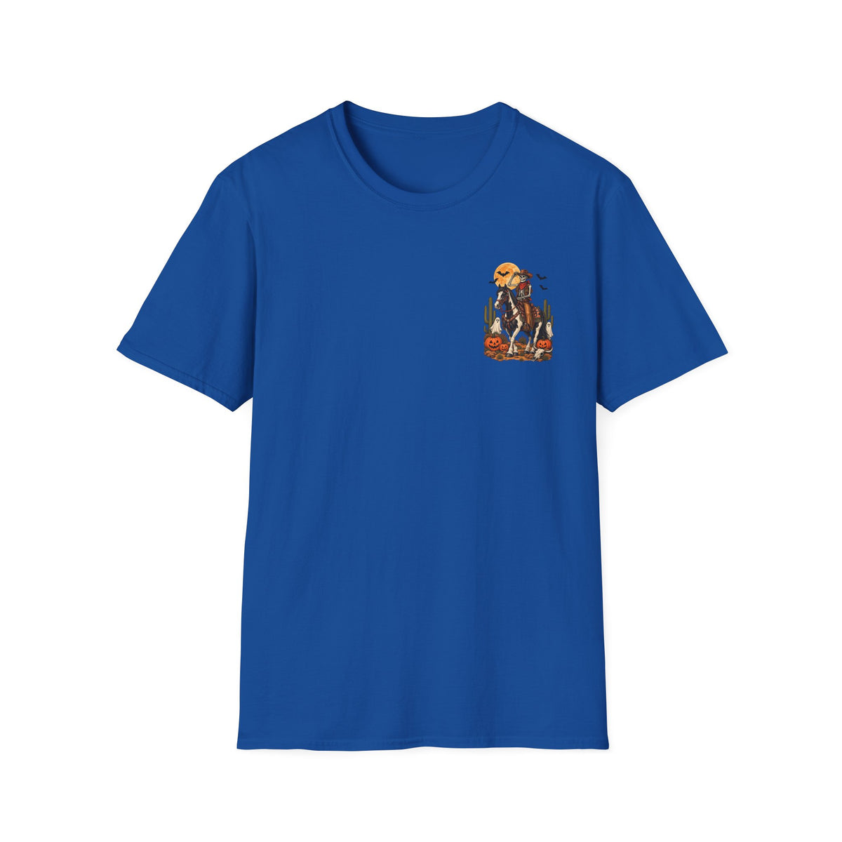 Western Halloween Skeleton Cowboy Horse T-Shirt – Spooky Equestrian Tee