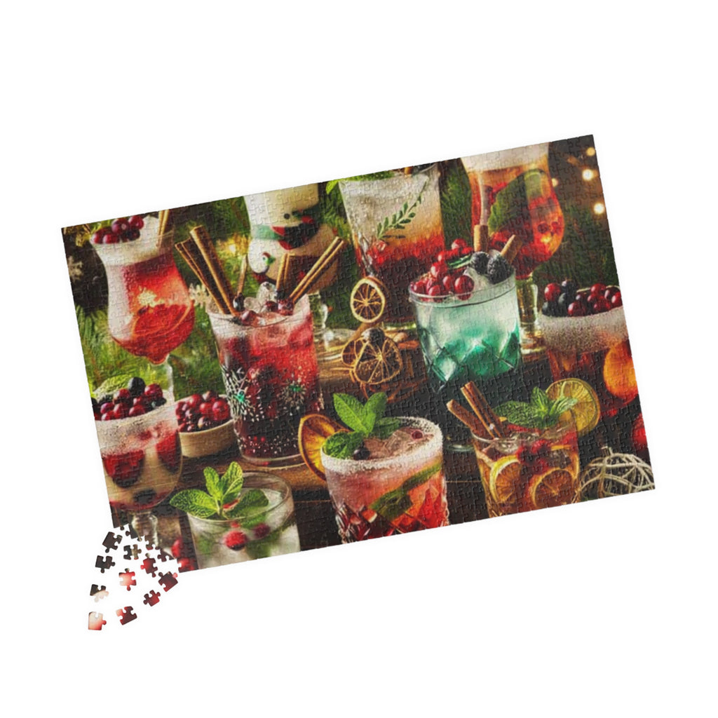 Holiday Cocktails Puzzle 520 Piece | Festive Drinks Jigsaw Puzzle