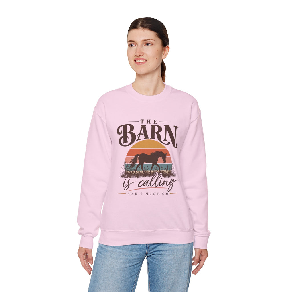 Horse Lover Sweatshirt, The Barn Is Calling Horse Sweatshirt, Equestrian Gift, Horse Girl Shirt, Barn Life Sweatshirt, Western Horse Gift