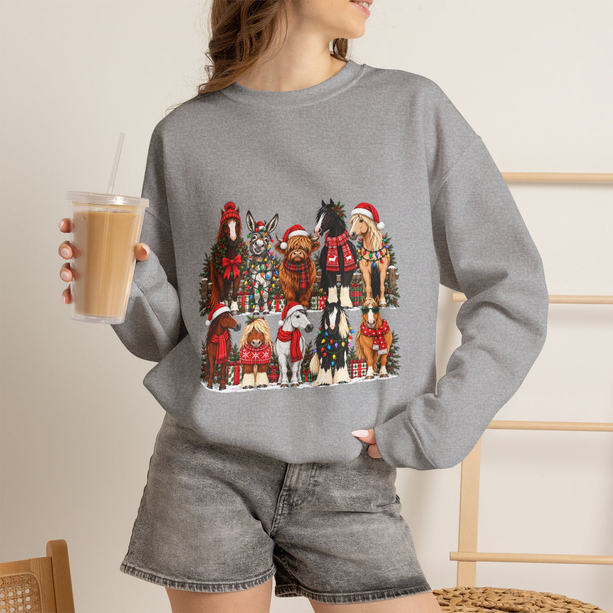 Holiday Horses Crewneck Sweatshirt