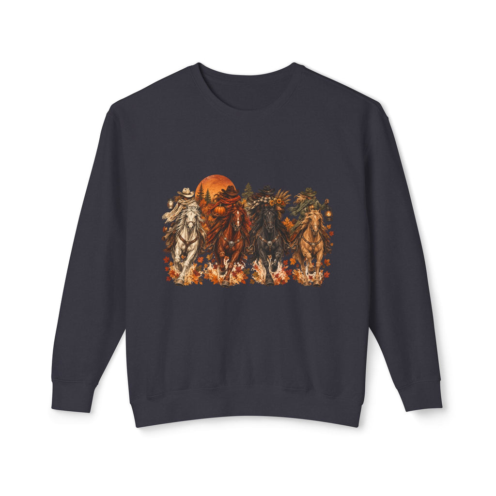 Fall Horse Sweatshirt, Western Cowgirl Autumn Crewneck, Horse Lover Gift, Equestrian Fall Sweatshirt