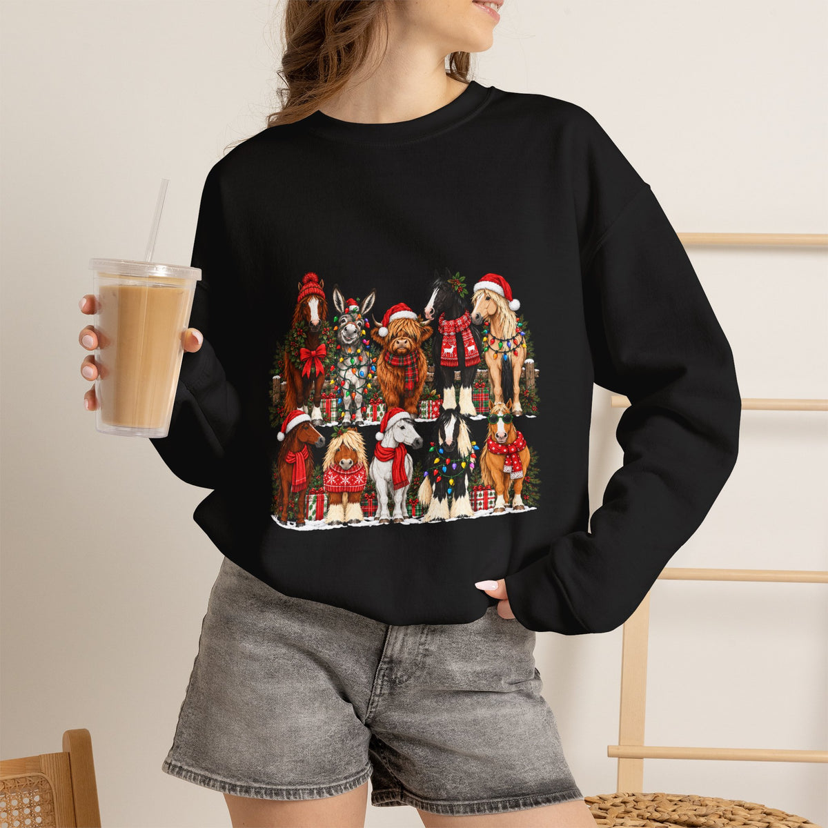 Holiday Horses Crewneck Sweatshirt