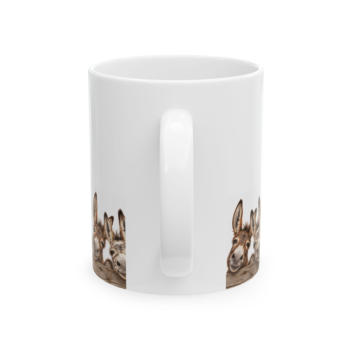 Donkey Friends Ceramic Mug (11oz & 15oz) - Cute Farm Animal Coffee Cup