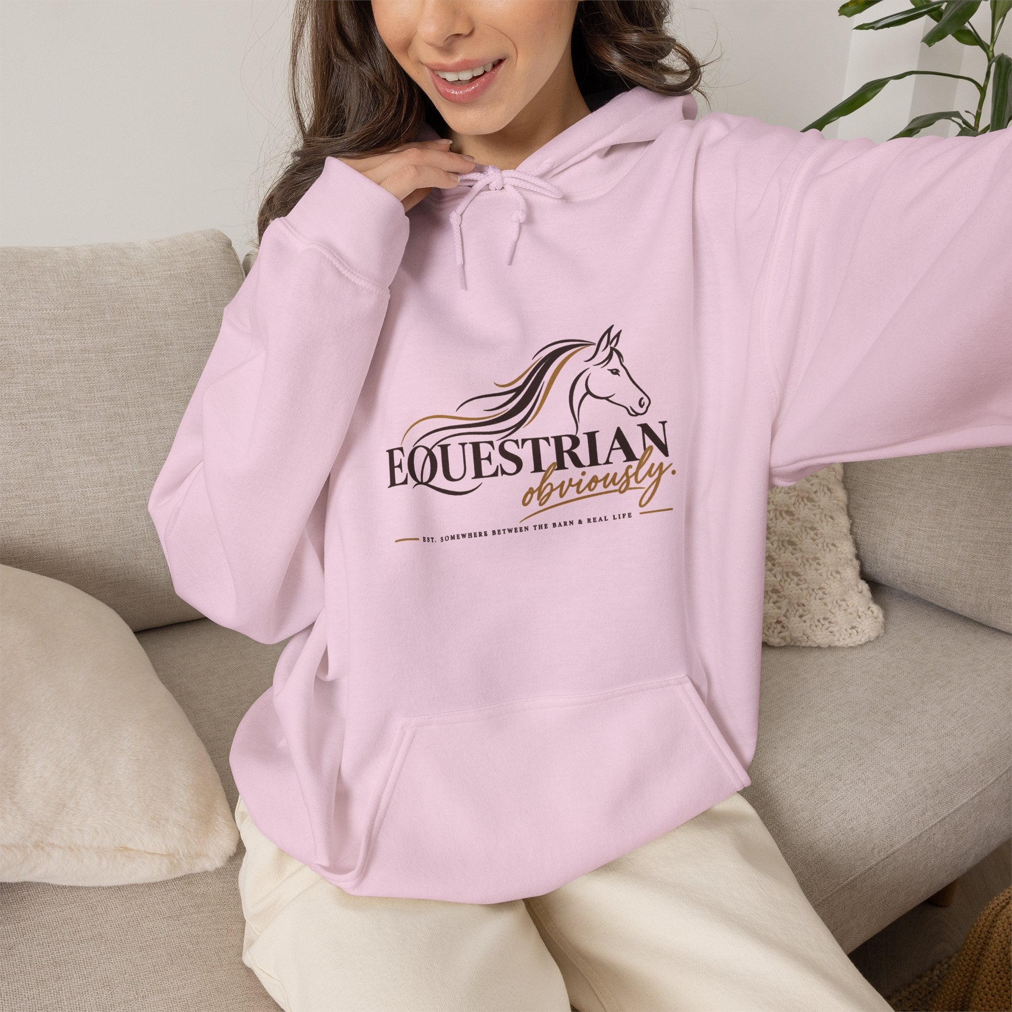 Equestrian Riding Hoodie — Horse Riding Logo Pullover