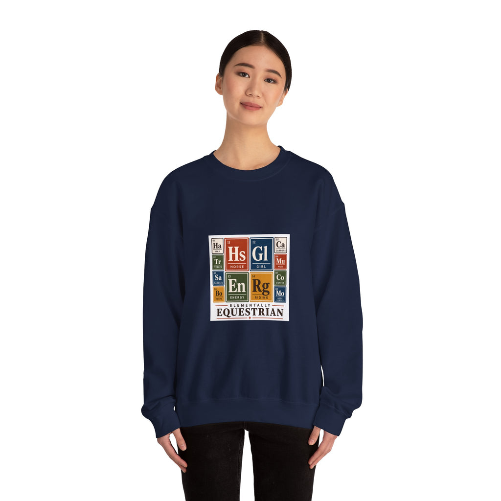 Periodic Table Equestrian Energy Crewneck Sweatshirt