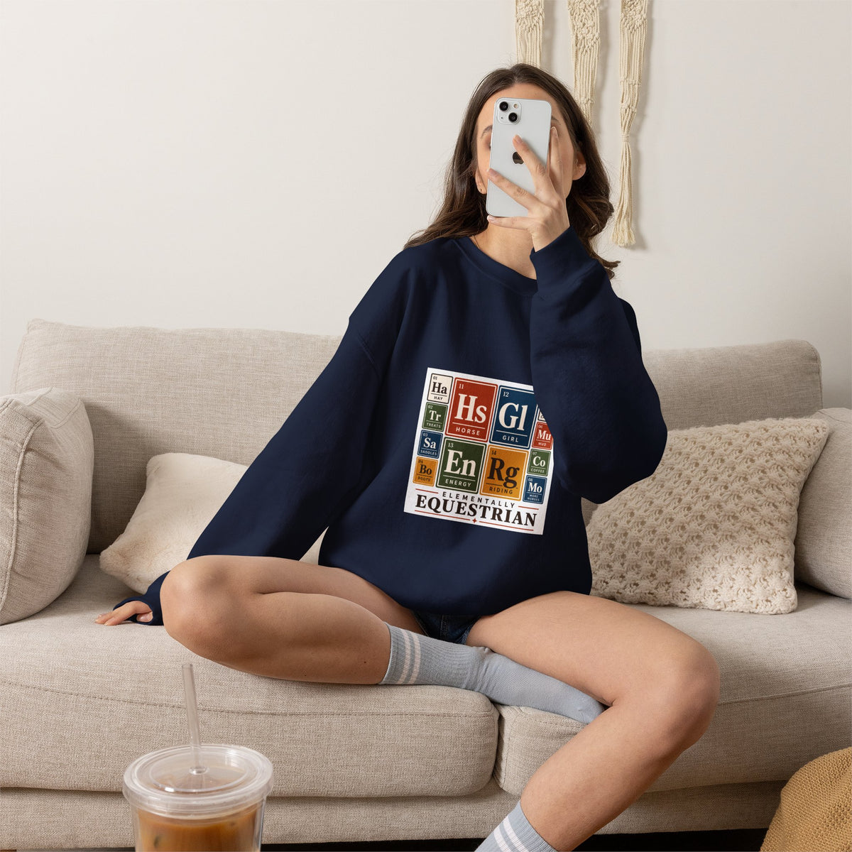 Periodic Table Equestrian Energy Crewneck Sweatshirt