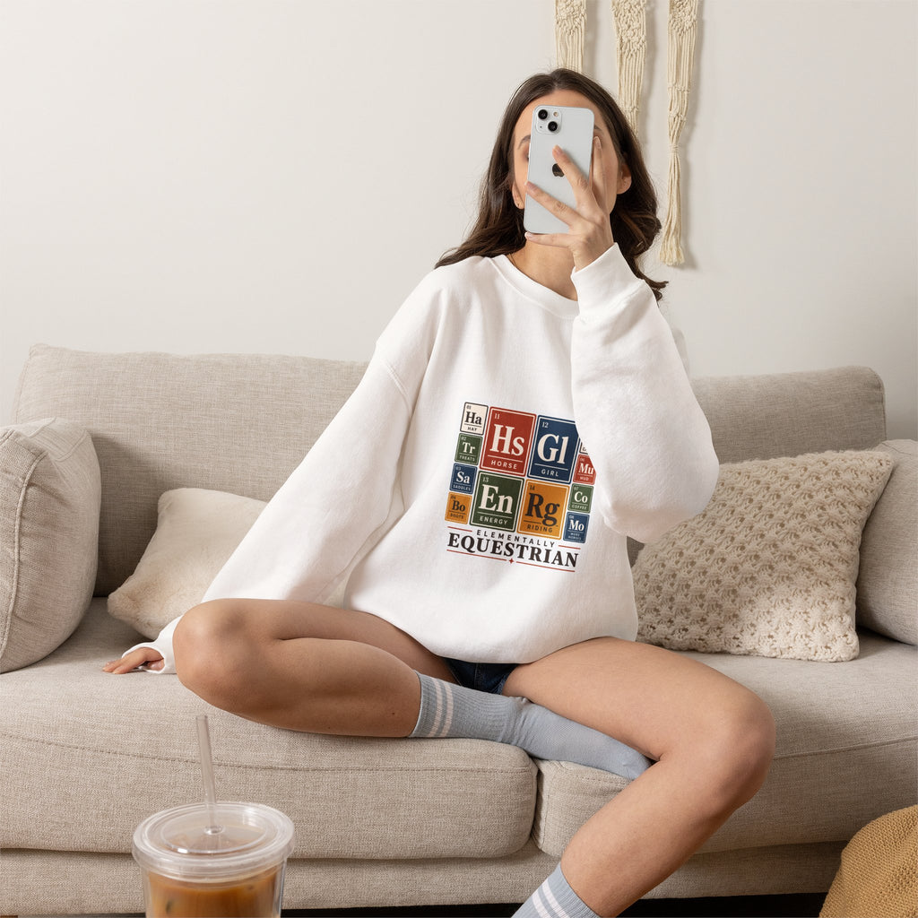 Periodic Table Equestrian Energy Crewneck Sweatshirt