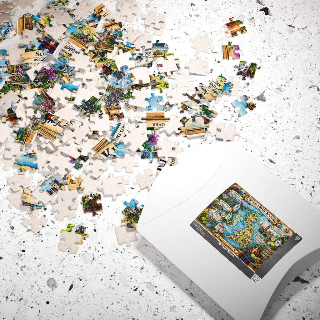 Gins of the United Kingdom jigsaw puzzle map