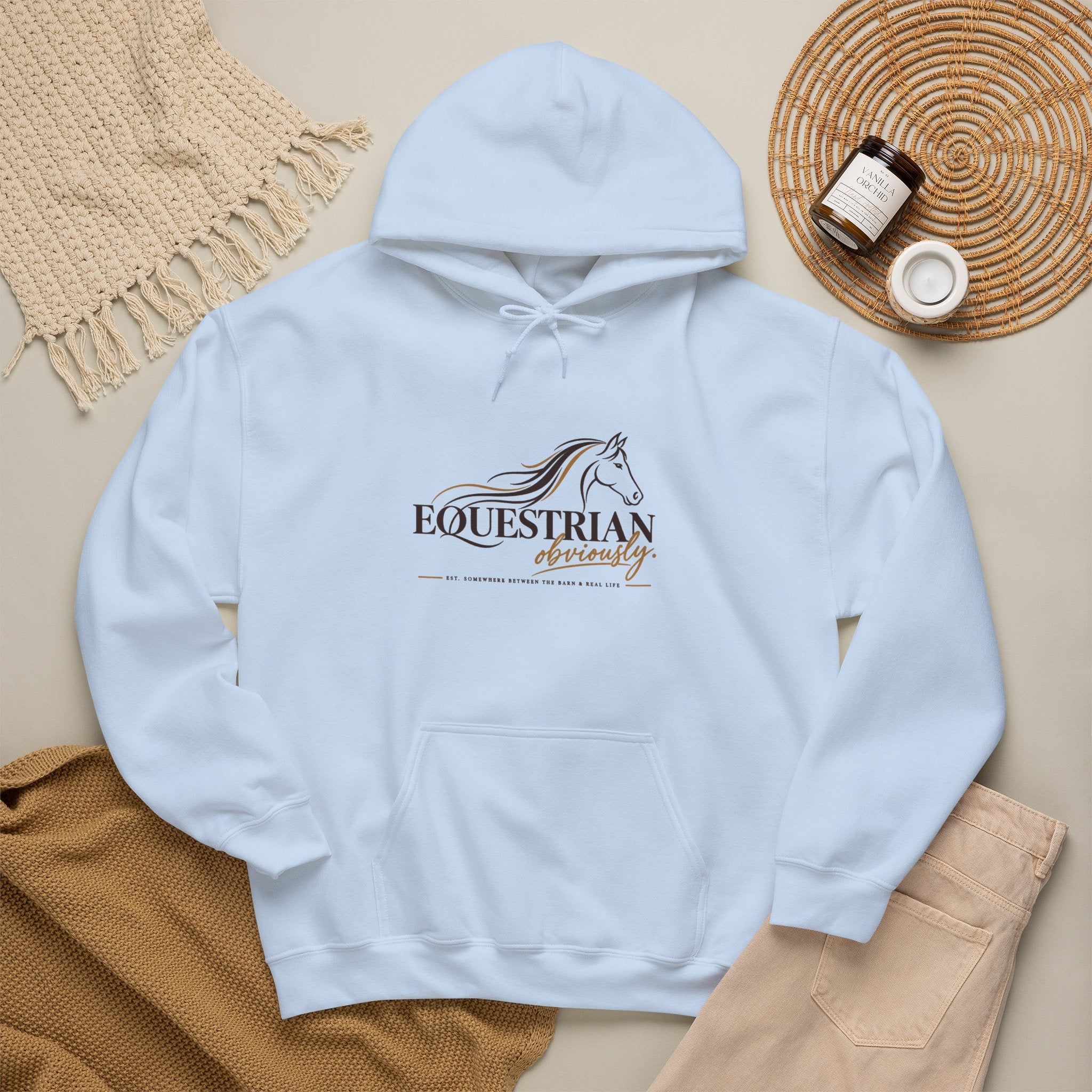 Equestrian Riding Hoodie — Horse Riding Logo Pullover