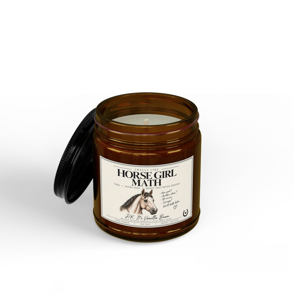 Horse Girl Math Vanilla Bean Candle – Funny Equestrian Gift