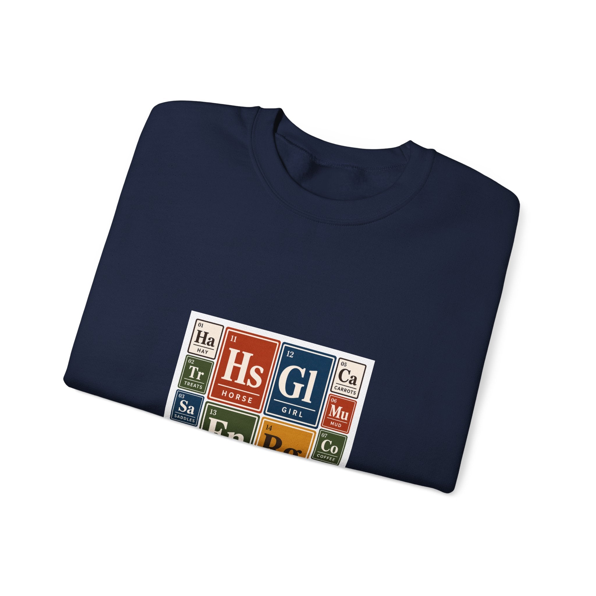 Periodic Table Equestrian Energy Crewneck Sweatshirt