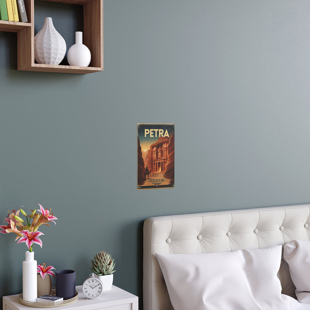Petra Silk Poster — Vintage Travel Wall Art (Indoor/Outdoor)