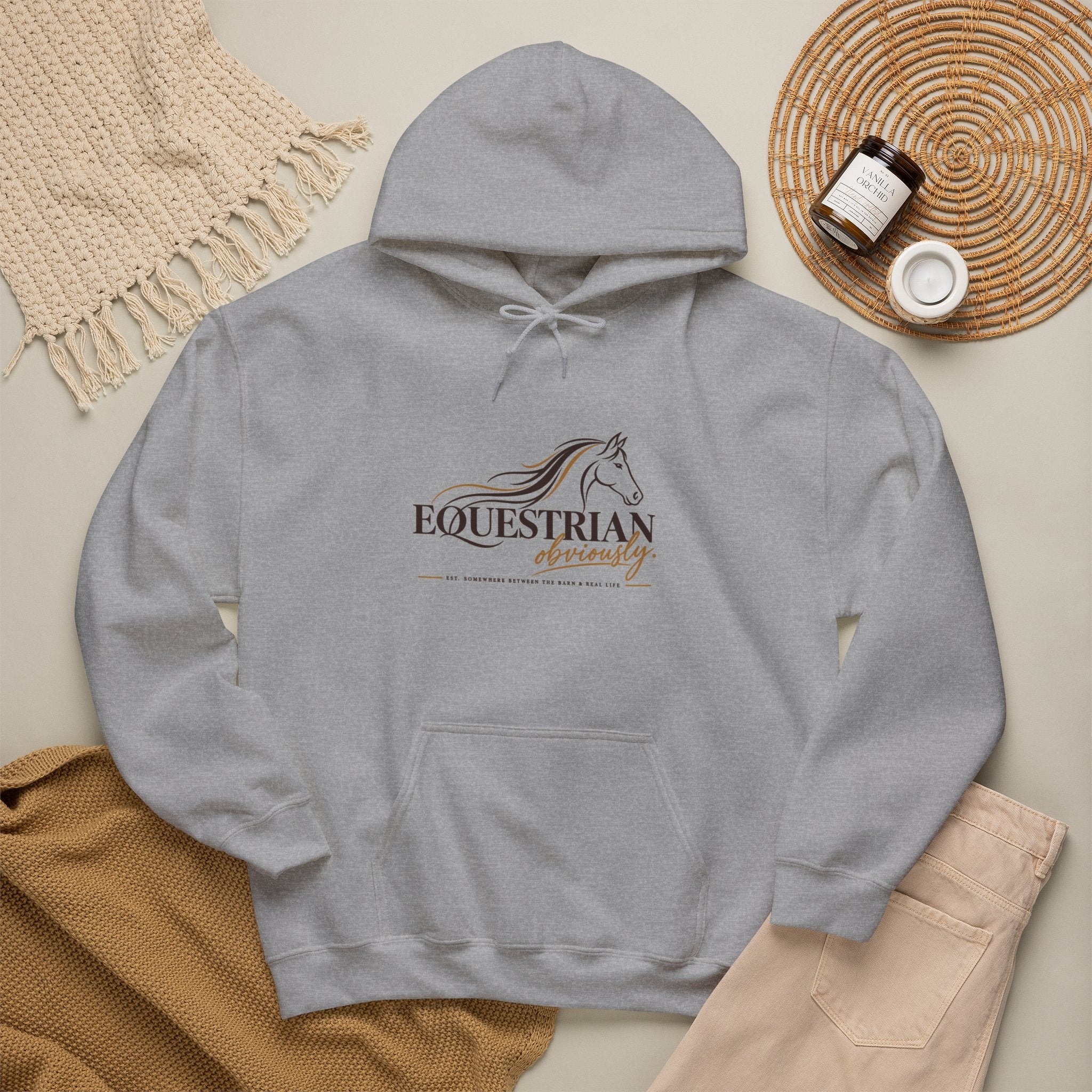 Equestrian Riding Hoodie — Horse Riding Logo Pullover