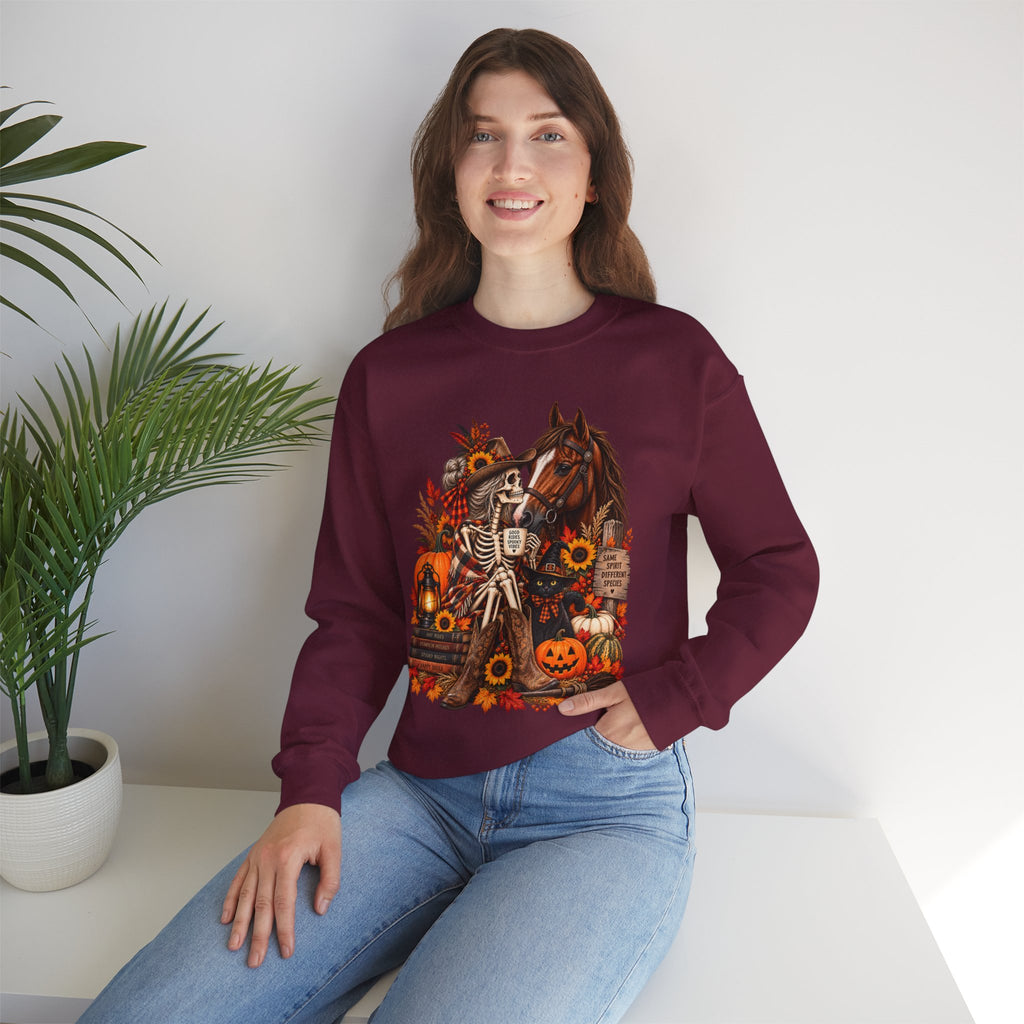 Western Horse Halloween Sweatshirt | Spooky Equestrian Fall Graphic