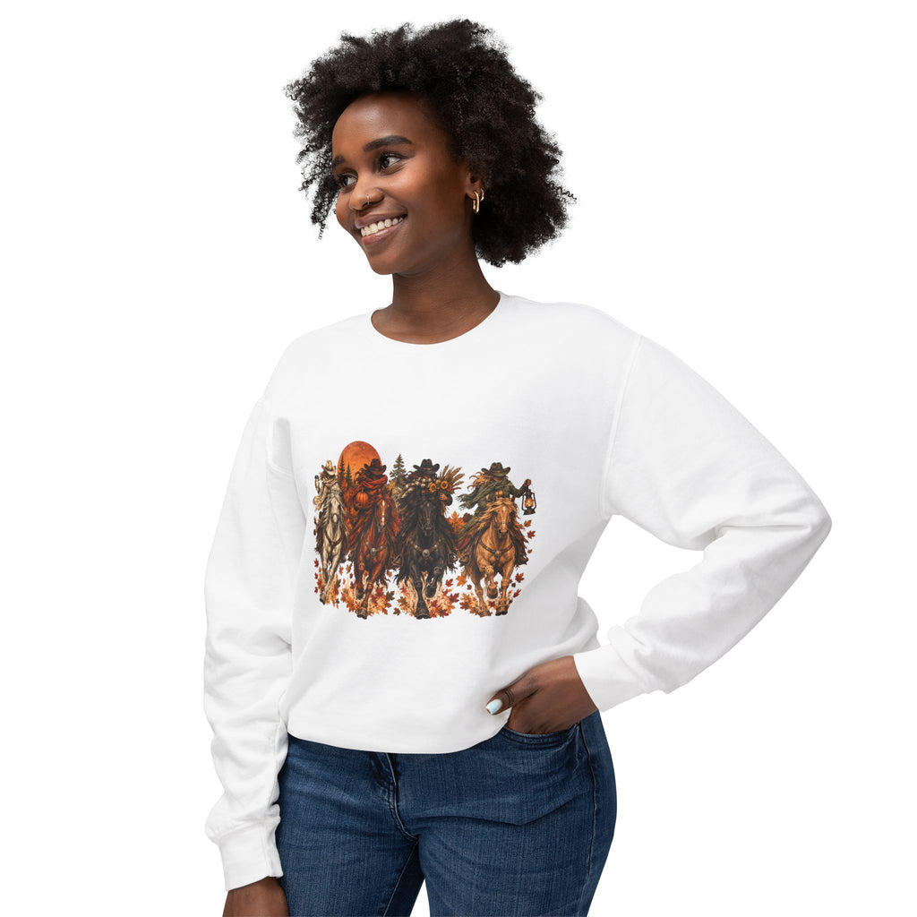 Fall Horse Sweatshirt, Western Cowgirl Autumn Crewneck, Horse Lover Gift, Equestrian Fall Sweatshirt