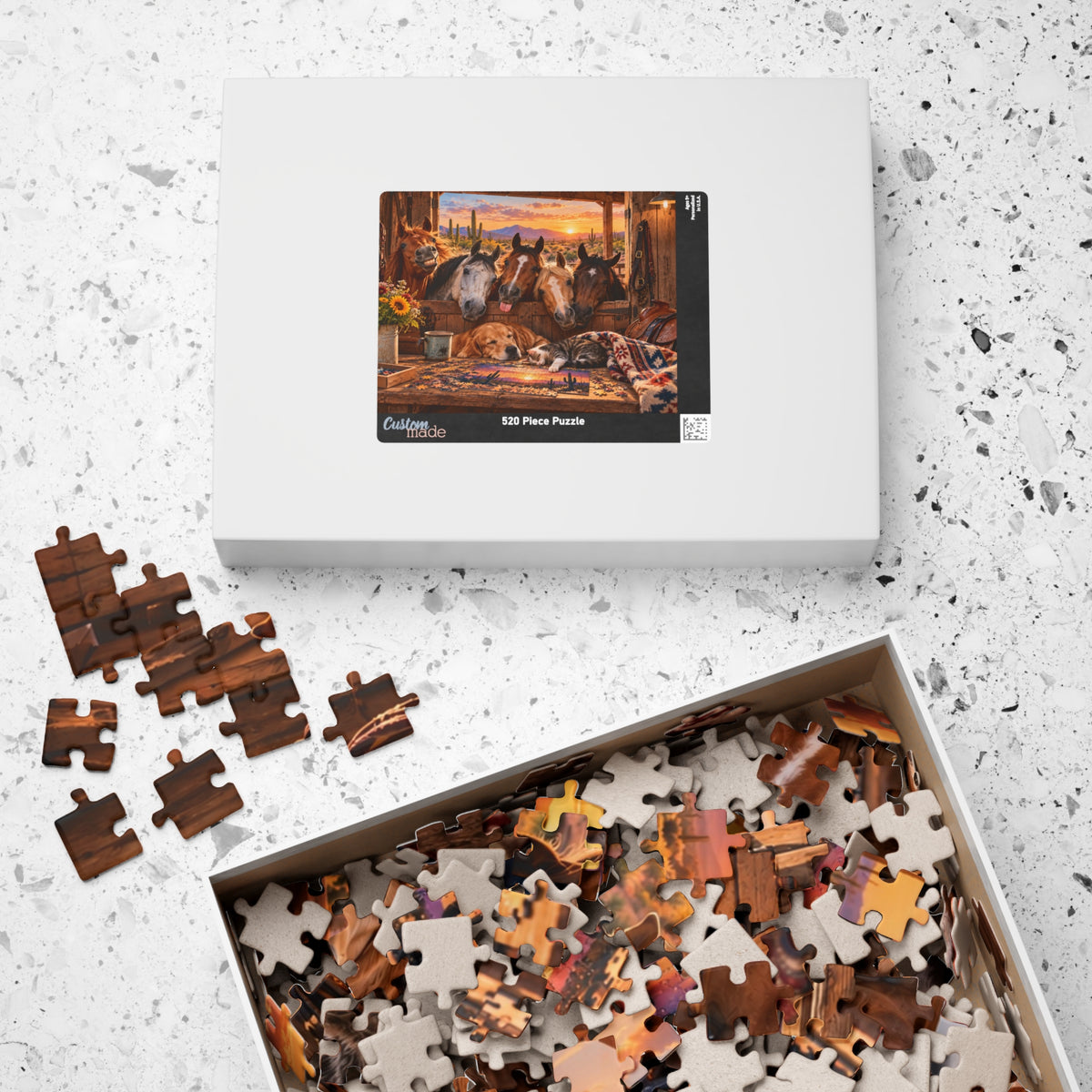 Funny Horse Puzzle – Barn Life Jigsaw Puzzle for Horse Lovers, Equestrian Gift