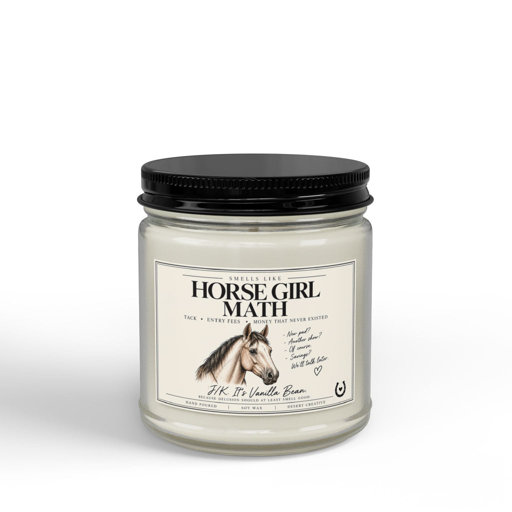 Horse Girl Math Vanilla Bean Candle – Funny Equestrian Gift
