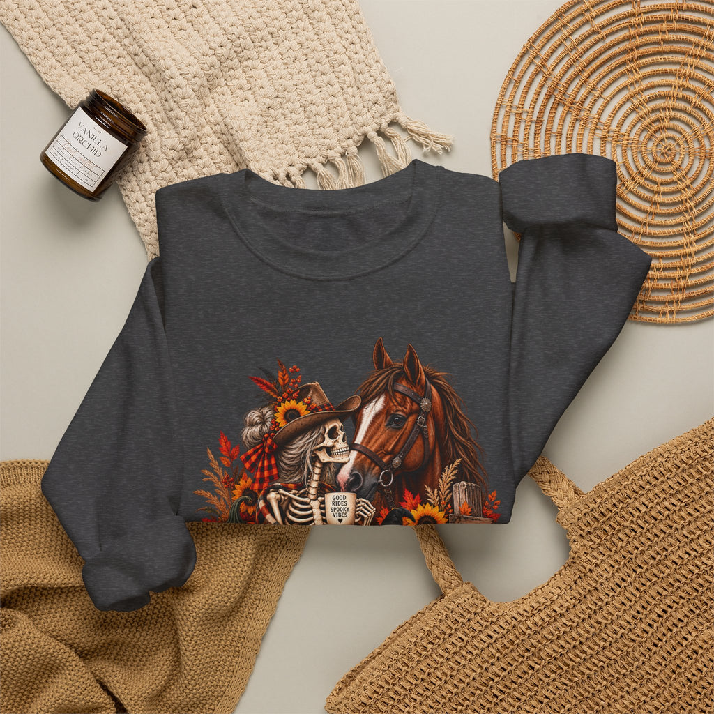 Western Horse Halloween Sweatshirt | Spooky Equestrian Fall Graphic