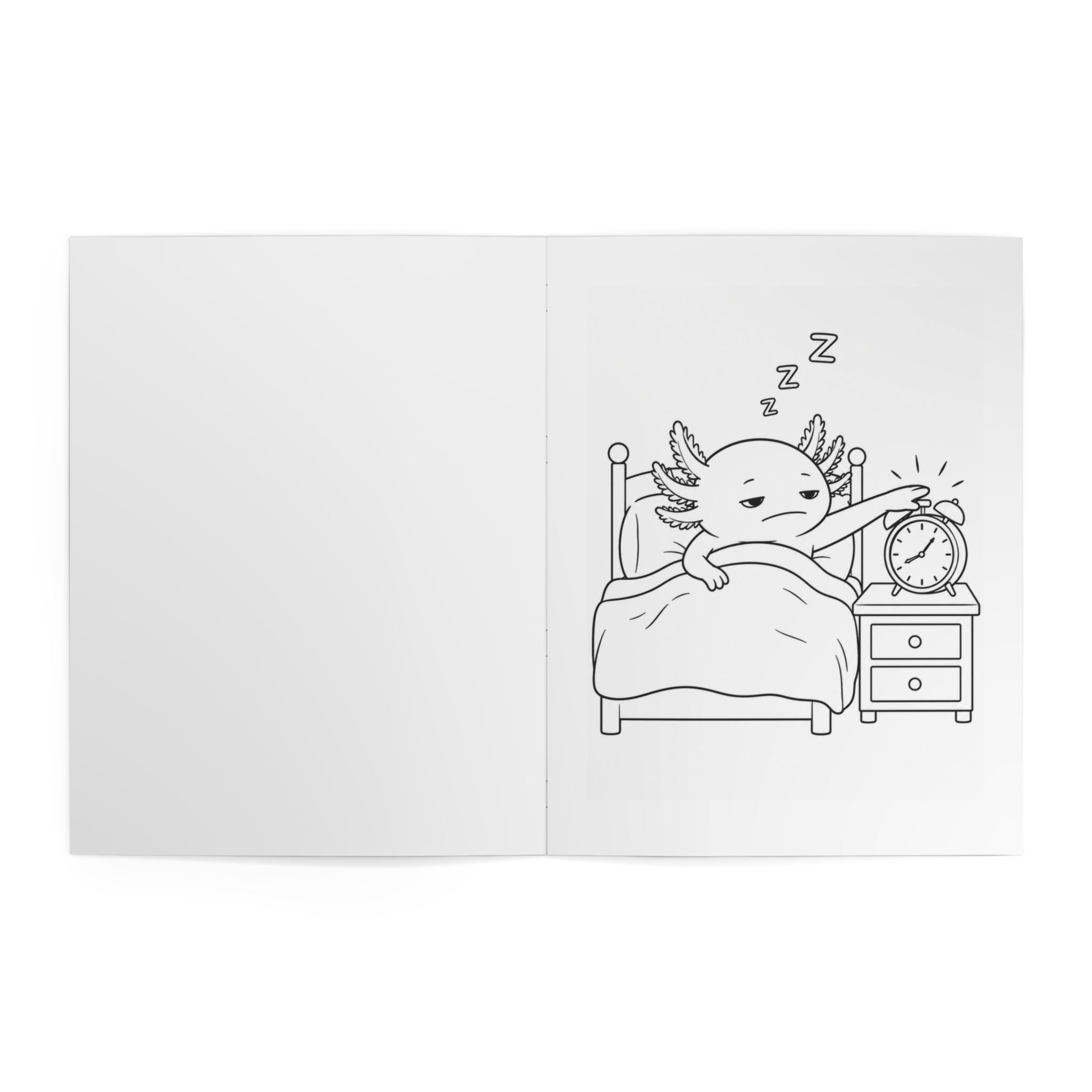 Anxious Axolotl adult coloring book cover