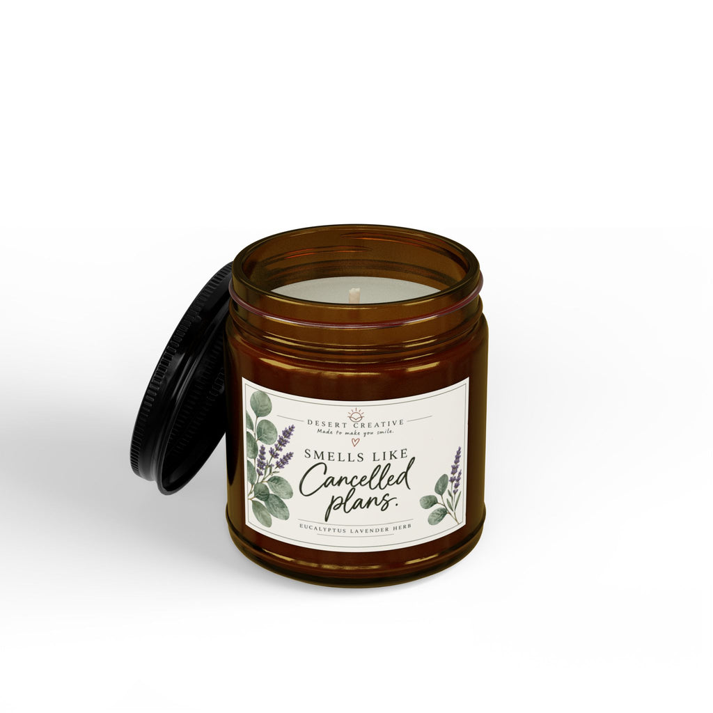 Smells Like Cancelled Plans Candle – Funny Eucalyptus Lavender Scented Candle