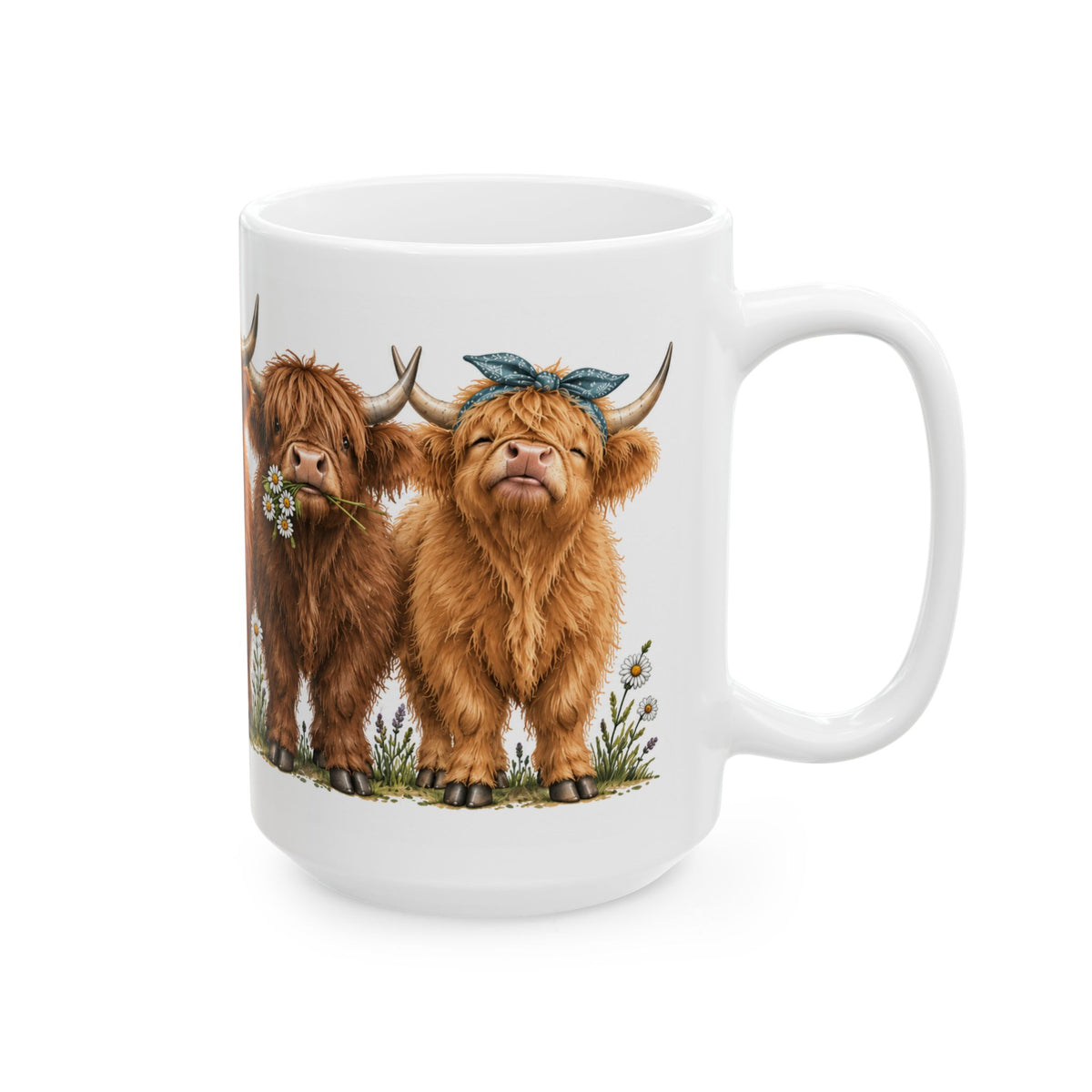 Highland Cow Ceramic Mug 15oz