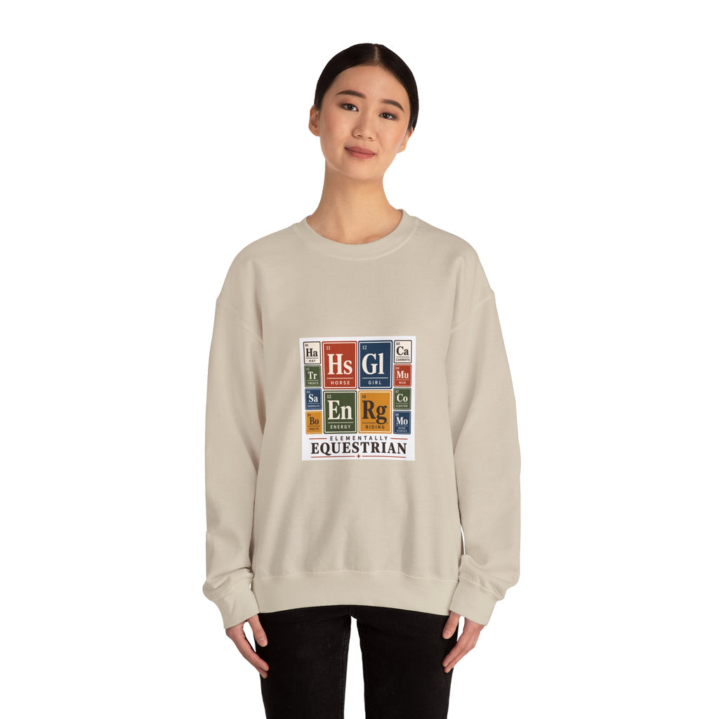 Periodic Table Equestrian Energy Crewneck Sweatshirt