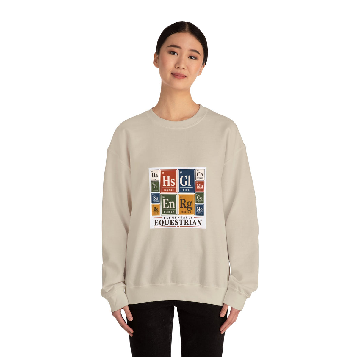 Periodic Table Equestrian Energy Crewneck Sweatshirt
