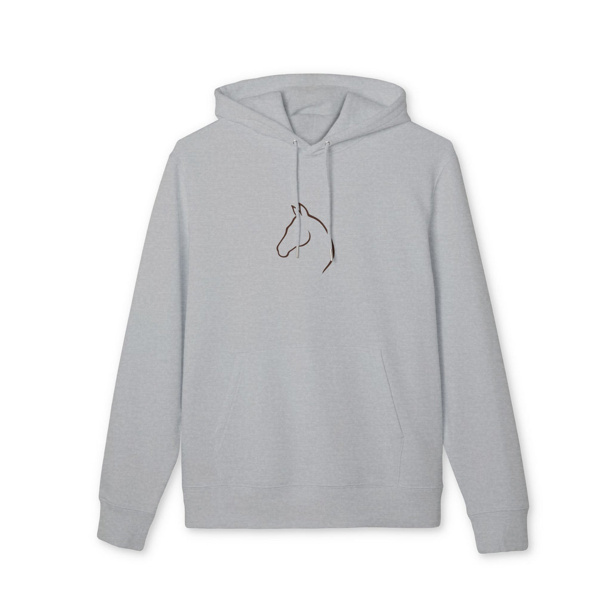 Minimalist Horse Outline Hoodie — Equestrian Line Art Pullover