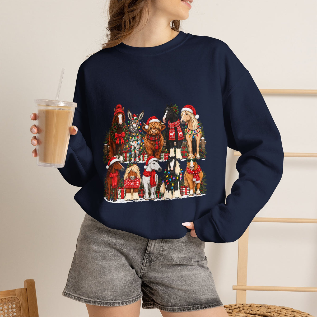 Holiday Horses Crewneck Sweatshirt
