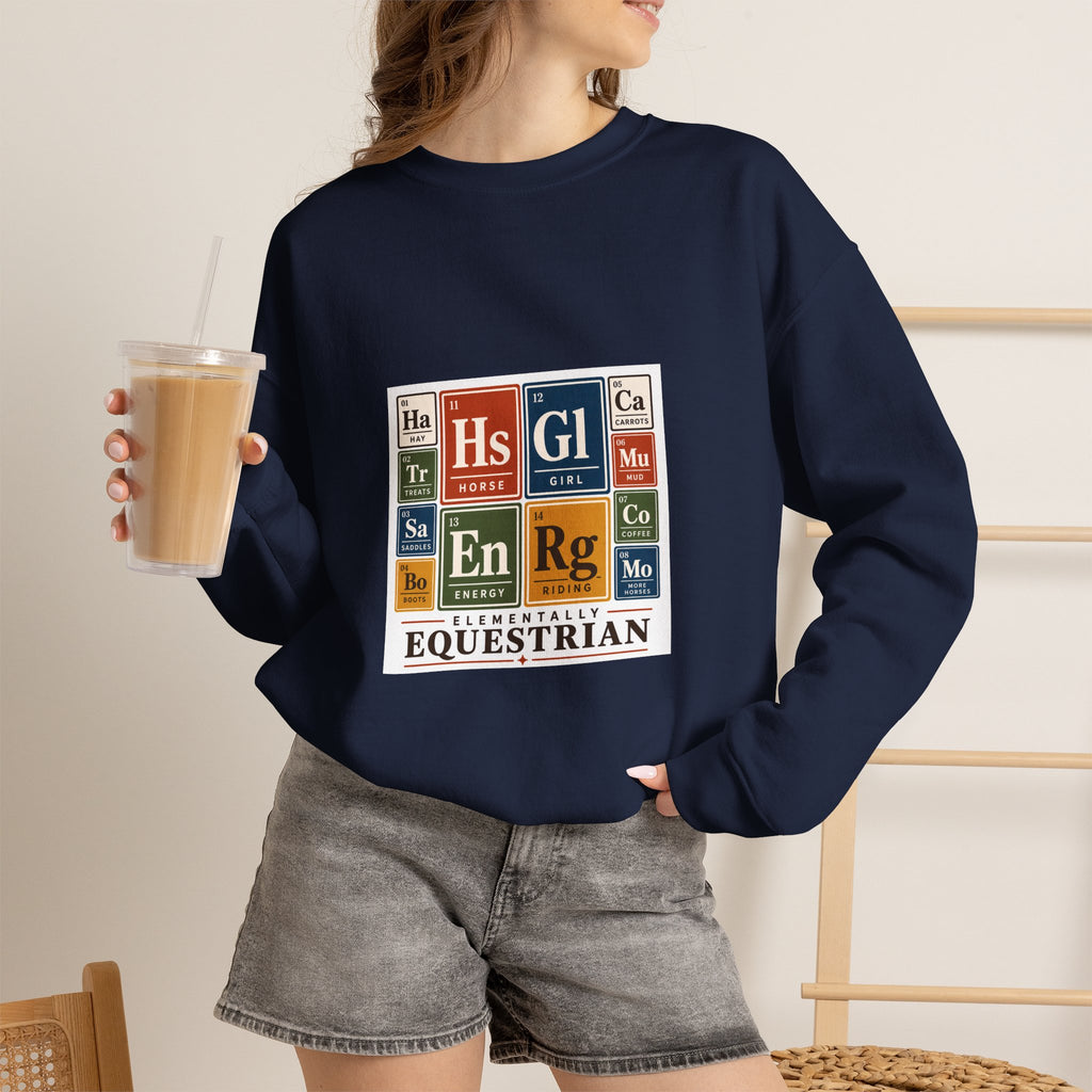 Periodic Table Equestrian Energy Crewneck Sweatshirt