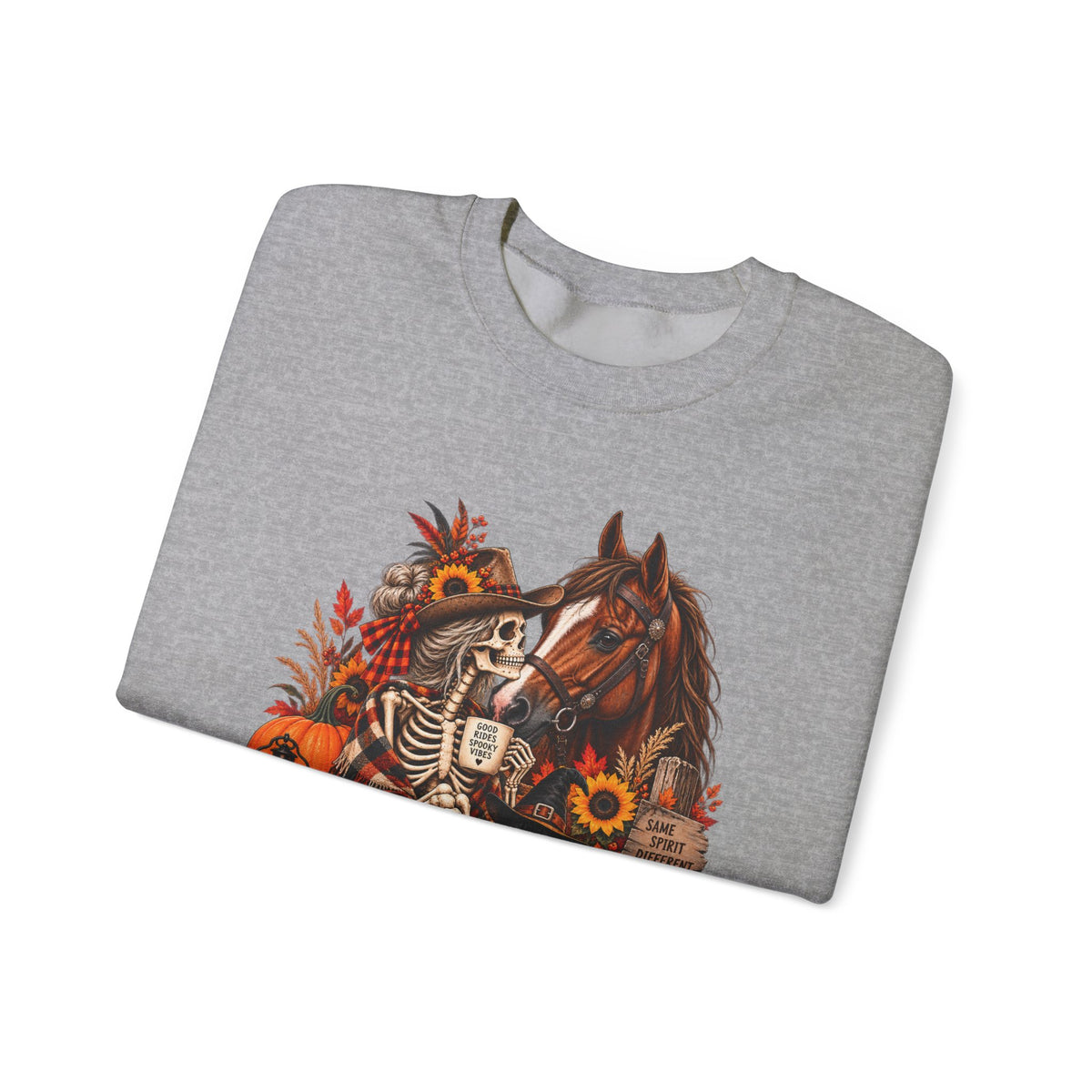 Western Horse Halloween Sweatshirt | Spooky Equestrian Fall Graphic