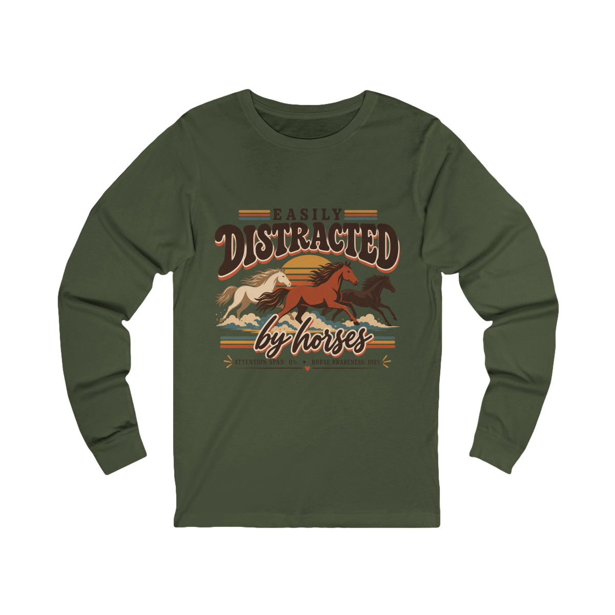 Easily Distracted by Horses long sleeve tee