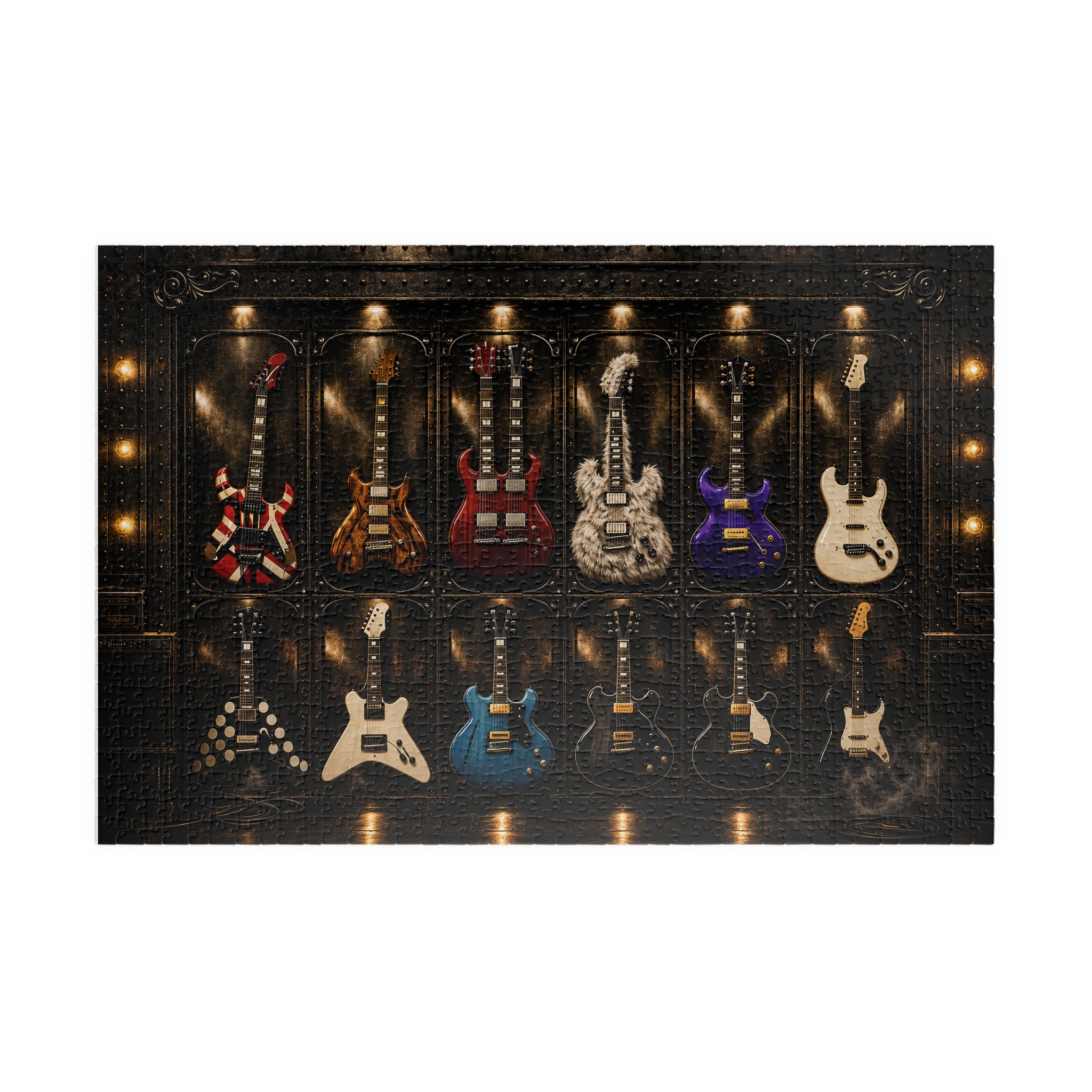 Rock guitar collection jigsaw puzzle artwork