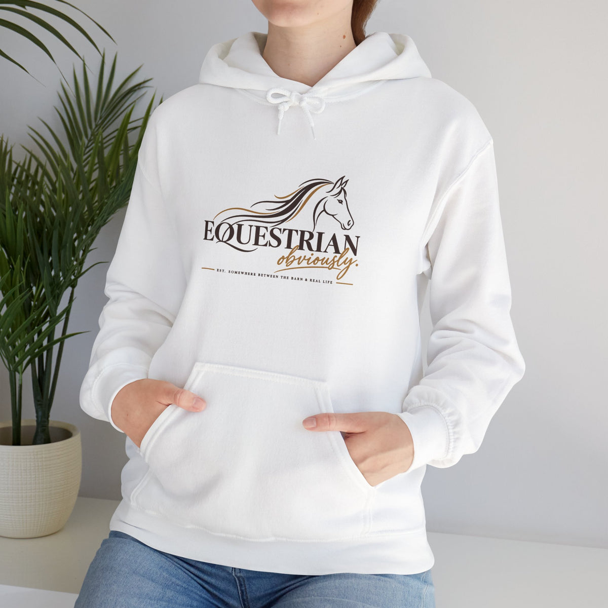 Equestrian Riding Hoodie — Horse Riding Logo Pullover