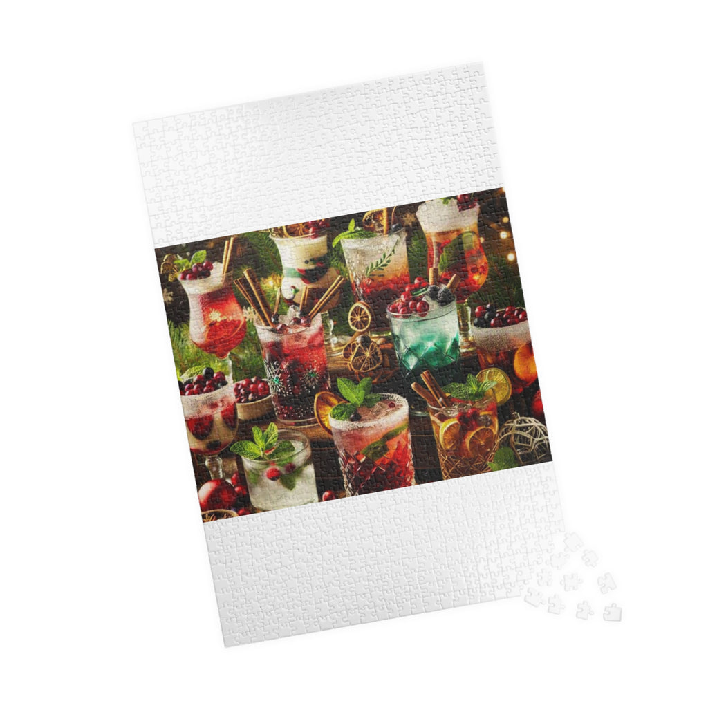 Holiday cocktails jigsaw puzzle artwork