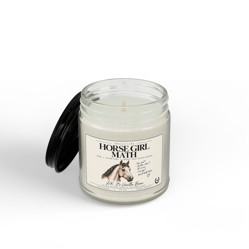 Horse Girl Math Vanilla Bean Candle – Funny Equestrian Gift