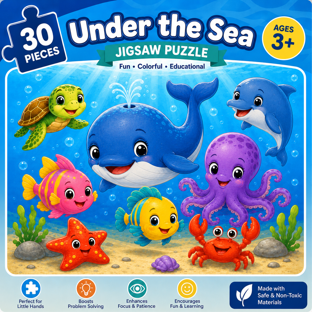 Under the Sea 30-piece ocean animal kids puzzle